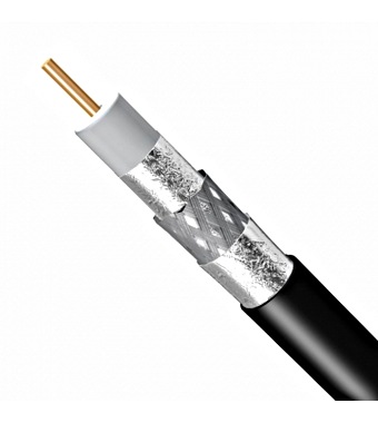 Cablu coaxial RG6 Cu-Cu, 100m Schrack