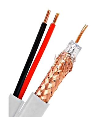 Cablu CCTV coax RG59+2×0.75+sufa miez Cu-tr.AlCu+2×0.75,500m Schrack
