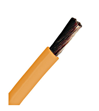 Conductor flex. izolaţie PVC H07V-K 1,5mm² portocaliu HPV Schrack