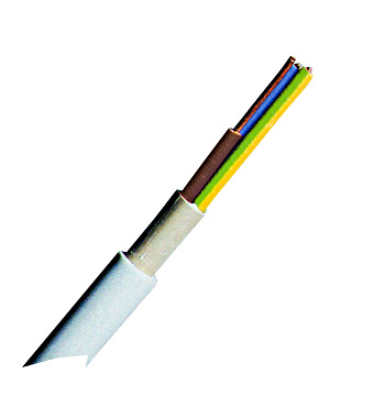 Cablu cu izol. şi manta din PVC (N)YM-J 3×2,5mm? gri deschis Schrack