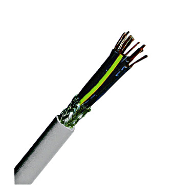 Cablu de comandă ecranat cu iz.din PVC, YSLCY-JZ 5 x 1 gri Schrack