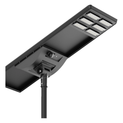 Lampă stradală solară All-in-One HELILUX 180W 17000lm cu 4 module reglabile