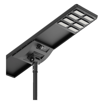 Lampă stradală solară All-in-One HELILUX 200W 32400lm cu 4 module reglabile
