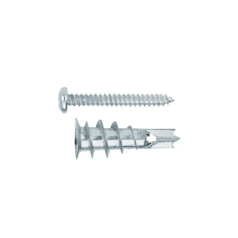 Set diblu metalic perforant cu surub, pentru rigips, 100 buc/cutie