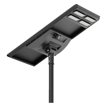 Lampă stradală solară All-in-One HELILUX 150W 14400lm cu 4 module reglabile